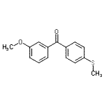 结构式 CAS# 750633-64-8, (3-甲氧基苯基)[4-(甲硫基)苯基]甲酮