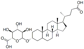 CAS 登录号：75239-91-7， (2S,3S,4S,5R,6R)-3,4,5-三羟基-6-[[(3S,5R,8R,9S,10S,13R,14S,17R)-17-[(2R)-5-羟基-5-氧代戊烷-2-基]-10,13-二甲基-2,3,4,5,6,7,8,9,11,12,14,15,16,17-十四氢-1H-环戊并[a]菲-3-基]氧基]四氢吡喃-2-羧酸