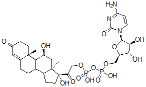 CAS#: 75252-37-8， [[(2R,3S,4S,5R)-5-(4-Amino-2-Oxopyrimidin-1-Yl)-3,4-Dihydroxyoxolan-2-Yl]Methoxy-Hydroxyphosphoryl] [2-[(10R,11S,13S,17R)-11,17-Dihydroxy-10,13-Dimethyl-3-Oxo-2,6,7,8,9,11,12,14,15,16-Decahydro-1H-Cyclopenta[a]Phenanthren-17-Yl]-2-Oxoethyl] Hydrogen Phosphate