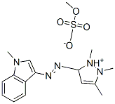CAS#: 75284-34-3， 1,2,3-Trimethyl-5-((1-methyl-1H-indol-3-yl)azo)-1H-pyrazolium methyl sulphate