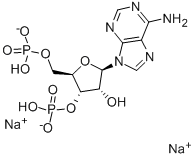 structure of CAS# 75431-54-8, 3'-Phosphoadenosine 5'-Phosphate;[(2R,3S,4R,5R)-5-(6-Aminopurin-9-Yl)-4-Hydroxy-2-(Phosphonooxymethyl)Tetrahydrofuran-3-Yl] Dihydrogen Phosphate;[(2R,3S,4R,5R)-5-(6-Amino-9-Purinyl)-4-Hydroxy-2-(Phosphonooxymethyl)-3-Tetrahydrofuranyl] Dihydrogen Phosphate;Adenosine-3'-5'-Diphosphate