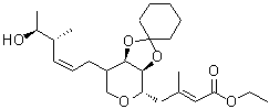 CAS#: 75452-45-8， (1S)-1,5-Anhydro-2,3-O-1,1-cyclohexanediyl-4-deoxy-1-[(2E)-4-ethoxy-2-methyl-4-oxo-2-buten-1-yl]-4-[(2Z,4R,5S)-5-hydroxy-4-methyl-2-hexen-1-yl]-D-ribitol