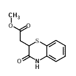structure of CAS# 7556-63-0, Methyl (3-oxo-3,4-dihydro-2H-1,4-benzothiazin-2-yl)acetate;(3-Oxo-3,<wbr>4-dihydro<wbr>-2H-benzo<wbr>[1,4]thia<wbr>zin-2-yl)<wbr>-acetic a<wbr>cid methy<wbr>l ester;2-(Oxobenzothazinyl)acetic acid methyl ester;3,4-Dihyd<wbr>ro-3-oxo-<wbr>2H-1,4-be<wbr>nzothiazi<wbr>ne-2-acet<wbr>ic acid m<wbr>ethyl est<wbr>er