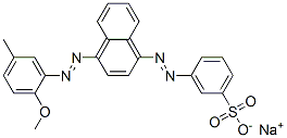 CAS#: 75627-17-7， Sodium 3-[[4-[(2-Methoxy-5-Methylphenyl)Azo]-1-Naphthyl]Azo]Benzenesulphonate