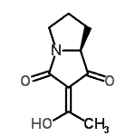 CAS 登录号：75652-77-6， (2Z,7aS)-2-(1-羟基乙亚基)四氢-1H-吡咯里嗪-1,3(2H)-二酮