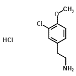 structure of CAS# 7569-60-0, 2-(3-Chloro-4-methoxyphenyl)ethanamine hydrochloride (1:1);2-(3-Chloro-4-methoxyphenyl)ethylamine hydrochloride;2-(3-CHLORO-4-METHOXY-PHENYL)-ETHYLAMINEHYDROCHLORIDE;3-Chloro-4-methoxyphenethylamine hydrochloride
