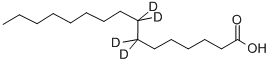 structure of CAS# 75736-49-1, Hexadecanoic-7,7,8,8-D4 Acid