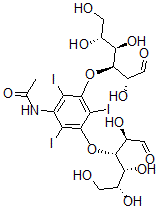 CAS 登录号：75871-99-7， N-[2,4,6-三碘-3,5-二[[(2R,3S,4R,5R)-2,4,5,6-四羟基-1-氧代己烷-3-基]氧基]苯基]乙酰胺