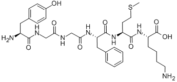 CAS#: 75909-25-0， H-Tyr-Gly-Gly-Phe-Met-Lys-OH Acetate Salt