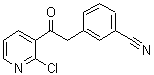 structure of CAS# 760193-01-9, 3-[2-(2-Chloro-3-pyridinyl)-2-oxoethyl]benzonitrile;2-CHLORO-3-[2-(3-CYANOPHENYL)-1-OXOETHYL]PYRIDINE;MFCD02260451