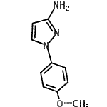 结构式 CAS# 76091-01-5, 1-(4-甲氧基苯基)-1H-吡唑-3-胺