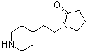 structure of CAS# 763908-64-1, 1-[2-(4-Piperidinyl)ethyl]-2-pyrrolidinone;1-(2-(4-piperidyl)ethyl)pyrrolidin-2-one;1-(2-Piperidin-4-ylethyl)pyrrolidin-2-one;1-(2-Piperidin-4-yl-ethyl)-pyrrolidin-2-one