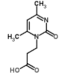 structure of CAS# 764642-23-1, 3-(4,6-Dimethyl-2-oxo-1(2H)-pyrimidinyl)propanoic acid;3-(4,6-Dimethyl-2-oxo-2H-pyrimidin-1-yl)-propionic acid;3-(4,6-Dimethyl-2-oxo-2H-pyrimidin-1-yl)-propionicacid;3-(4,6-dimethyl-2-oxohydropyrimidinyl)propanoic acid