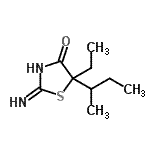 CAS 登录号：765314-91-8， 5-仲-丁基-5-乙基-2-亚氨基-1,3-噻唑烷-4-酮