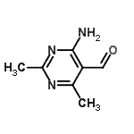structure of CAS# 76574-47-5, 4-Amino-2,6-dimethyl-5-pyrimidinecarbaldehyde;4-amino-2,6-dimethylpyrimidine-5-carbaldehyde