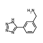 structure of CAS# 765877-97-2, 1-[3-(1H-Tetrazol-5-yl)phenyl]methanamine;1-[3-(1H-tetrazol-5-yl)phenyl]methanamine;3-(1H-Tetrazol-5-yl)benzylamine