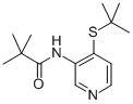 structure of CAS# 766557-58-8, N-(4-Tert-Butylsulfanyl-Pyridin-3-Yl)-2,2-Dimethyl-Propionamide;N-(4-(Tert-Butylthio)Pyridin-3-Yl)Pivalamide