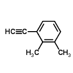 结构式 CAS# 767-87-3, 1-乙炔基-2,3-二甲基苯