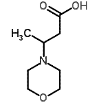 结构式 CAS# 767240-85-7, 3-(4-吗啉基)丁酸