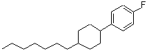 结构式 CAS# 76802-59-0, 1-氟-4-(4-庚基环己基)苯