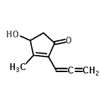 CAS 登录号：77087-28-6， 4-羟基-3-甲基-2-丙二烯基-2-环戊烯-1-酮
