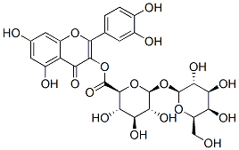 CAS 登录号：77154-70-2， (7-羟基-4-氧代苯并吡喃-3-基)(2S,3S,4S,5R,6R)-5-(3,4-二羟基苯基)-2,3,4,5-四羟基-6-[(2S,3R,4S,5R,6R)-3,4,5-三羟基-6-(羟基甲基)四氢吡喃-2-基]氧基四氢吡喃-2-羧酸酯