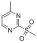 structure of CAS# 77166-01-9, 2-Methanesulfonyl-4-Methyl-Pyrimidine;2-Methaneanesulfonyl-4-Methyl-Pyrimidine;2-METHANESULFONYL-4-METHYL-PYRIMIDINE;4-Methyl-2-Methylsulfonylpyrimidine