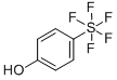 structure of CAS# 774-94-7, (Oc-6-21)-Pentafluoro(4-Hydroxyphenyl)-Sulfur;PENTAFLUORO-(4-HYDROXYPHENYL)-SULFUR;4-Hydroxyphenylsulphurpentafluoride;4-HYDROXYPHENYLSULFUR PENTAFLUORIDE