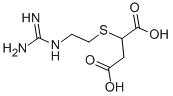 structure of CAS# 77482-44-1, 2-Guanidinoethylmercaptosuccinic Acid;2-(2-Guanidinoethylsulfanyl)Butanedioic Acid;2-(2-Guanidinoethylthio)Butanedioic Acid;2-(2-Guanidinoethylthio)Succinic Acid