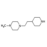 结构式 CAS# 775288-46-5, 1-甲基-4-[2-(4-哌啶基)乙基]哌嗪