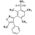 CAS 登录号：775344-85-9， 2,4,6-三甲基-3-(5-甲基-4-苯基-1,2-恶唑-3-基)苯磺酰胺
