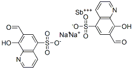 CAS 登录号：77824-43-2， 7-甲酰基-8-羟基-喹啉-5-磺酸二钠锑氢氧化物
