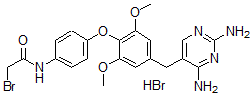 CAS 登录号：78025-83-9， 2-溴-N-[4-[4-[(2,4-二氨基嘧啶-5-基)甲基]-2,6-二甲氧基苯氧基]苯基]乙酰胺氢溴酸盐