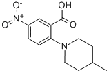 结构式 CAS# 78243-27-3, 2-(4-甲基哌啶-1-基)-5-硝基苯甲酸酯