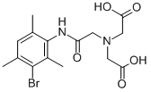 structure of CAS# 78266-06-5, (3-Bromo-2,4,6-Trimethylphenylcarbamoyl)Methyliminodiacetic Acid;2-[[2-[(3-Bromo-2,4,6-Trimethyl-Phenyl)Amino]-2-Oxo-Ethyl]-(Carboxymethyl)Amino]Acetic Acid;2-[[2-[(3-Bromo-2,4,6-Trimethyl-Phenyl)Amino]-2-Keto-Ethyl]-(Carboxymethyl)Amino]Acetic Acid;2-[[2-[(3-Bromo-2,4,6-Trimethyl-Phenyl)Amino]-2-Oxo-Ethyl]-(Carboxymethyl)Amino]Ethanoic Acid