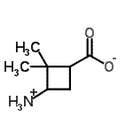 structure of CAS# 783260-98-0, 3-Amino-2,2-dimethylcyclobutanecarboxylic acid;1-Amino-3-carboxy-2,2-dimethylcyclobutane;3-Amino-2,2-dimethylcyclobutane-1-carboxylic acid;3-amino-2,2-dimethylcyclobutanecarboxylate