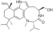 CAS 登录号：78474-55-2， 13-乙烯基-1,3,4,5,7,8,10,11,12,13-十氢-4-(羟基甲基)-8,10,13-三甲基-7,10-二(1-甲基乙基)-6H-苯并[g]二氮杂九环并[7,6,5-cd]吲哚-6-酮