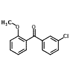 结构式 CAS# 78589-11-4, (3-氯苯基)(2-甲氧基苯基)甲酮