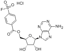 结构式 CAS# 78859-42-4, 5'-对氟磺酰基-苯甲酰基腺苷盐酸盐
