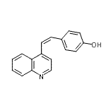 结构式 CAS# 789-76-4, 4-[(Z)-2-(4-喹啉基)乙烯基]苯酚