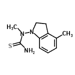 CAS 登录号：790158-87-1， 1-甲基-1-(4-甲基-2,3-二氢-1H-吲哚-1-基)硫脲