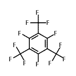 structure of CAS# 793-92-0, 1,3,5-Trifluoro-2,4,6-tris(trifluoromethyl)benzene;1,3,5-Trifluoro-2,4,6-tris-trifluoromethyl-benzene;MFCD00156077;Perfluoro-(1,3,5-trimethylbenzene)