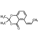 CAS#: 797754-00-8， 2,2-Dimethyl-5-[(1Z)-1-propen-1-yl]-4H-1,3-benzodioxin-4-one