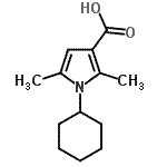 结构式 CAS# 797798-85-7, 1-环己基-2,5-二甲基-1H-吡咯-3-羧酸