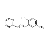 CAS 登录号：797802-13-2， 4-甲基-2-[(E)-(2-嘧啶基亚肼基)甲基]苯酚