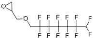 structure of CAS# 799-34-8, 2-[[(2,2,3,3,4,4,5,5,6,6,7,7-Dodecafluoroheptyl)Oxy]Methyl]-Oxirane;GLYCIDYL2,2,3,3,4,4,5,5,6,6,7,7-DODECAFLUOROHEPTYLETHER;1H,1H,2H,3H,3H,5H,5H-Perfluoro(1,2-Epoxy-4-Oxaundecane);3-(1H,1H,7H-Perfluoroheptyloxy)-1,2-Propenoxide 97%