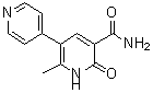 structure of CAS# 80047-24-1, 2-Methyl-6-oxo-1,6-dihydro-3,4'-bipyridine-5-carboxamide;1,6-Dihydro-2-methyl-6-oxo-(3,4'-bipyridine)-5-carbonamide;1,6-Dihyd<wbr>ro-2-meth<wbr>yl-6-oxo-<wbr>[3,4']bip<wbr>yridin-5-<wbr>ylcarboxy<wbr>lic acid <wbr>amide;2-Methyl-6-oxo-1,6-dihydro-3,4'-bipyridine-5-carboxamide