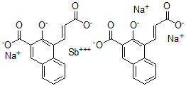 CAS#: 80049-89-4， 4-(2-Carboxyethenyl)-3-hydroxy-2-naphthalenecarboxylic acid antimony(3+) sodium salt