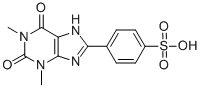 structure of CAS# 80206-91-3, 8(4-Sulfophenyl)Theophylline;4-(2,6-Diketo-1,3-Dimethyl-7H-Purin-8-Yl)Benzenesulfonic Acid;Lopac-A-013;Ncgc00015000-01