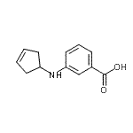 CAS 登录号：80231-19-2， 3-(3-环戊烯-1-基氨基)苯甲酸